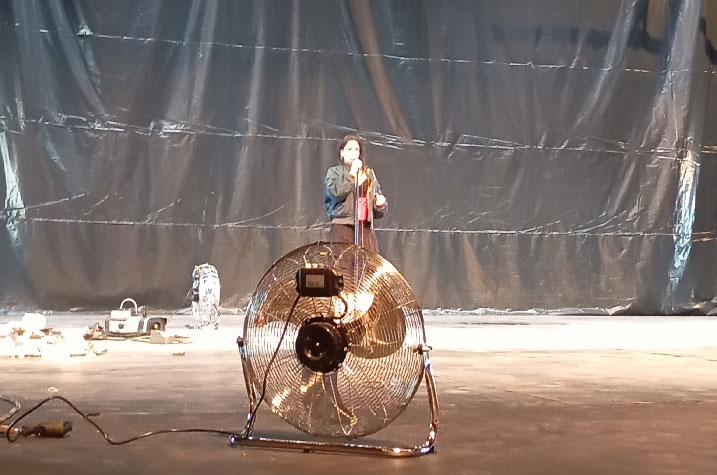 Montage et essais du dispositif scénique de Technique de l’orage