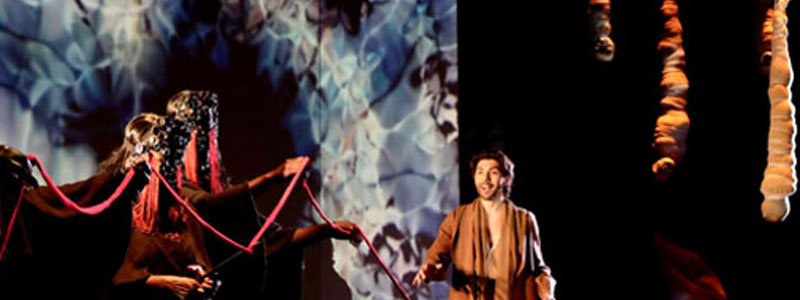 Design Vidéo de Sébastien Sidaner. un opéra  mise en scène par Bernard Jourdain, le Théâtre le Comédia. Orpheo et Eurydice de Christoph Willibald Gluck.