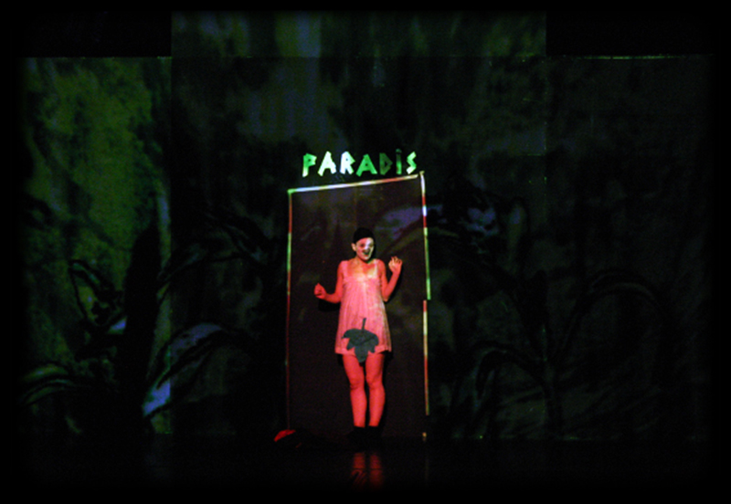 Paradis, image de la création vidéo de Sébastien Sidaner. Une pièce de théâtre mise en scène par  la Scène National du Havre.
